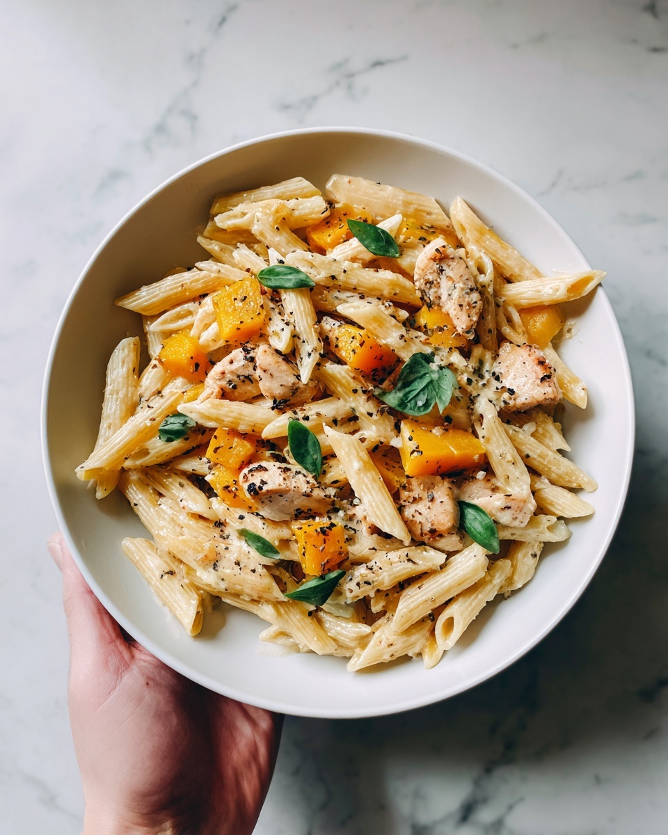 Butternut Squash Pasta with Creamy Nutmeg Sauce Recipe - Recipe Image