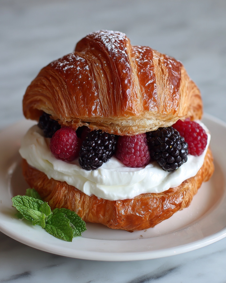 Berries and Cream Croissants Recipe - Recipe Image