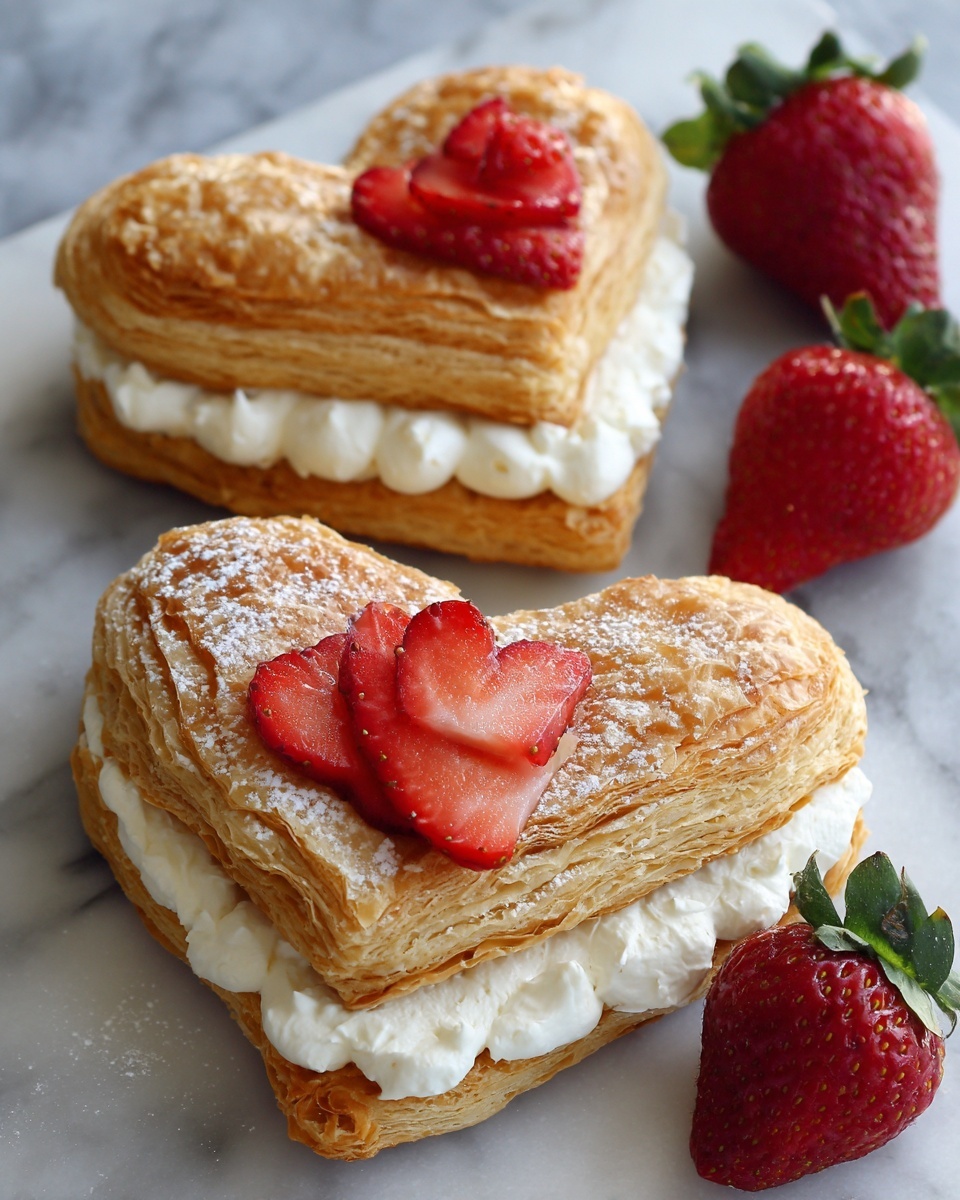 Strawberry Cream Cheese Heart Danishes Recipe - Recipe Image
