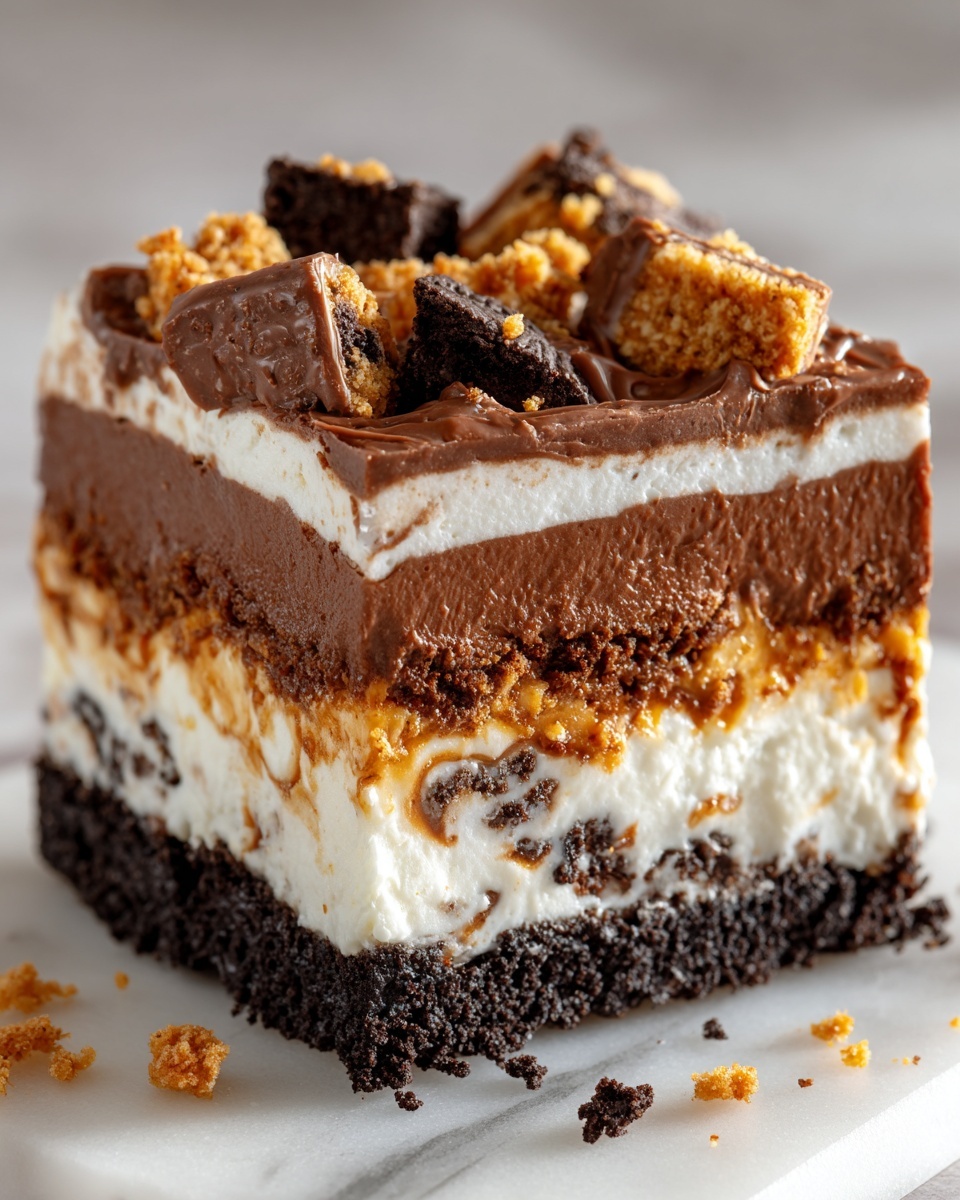 Brownie Layered Cookie Dough Cheesecake Recipe - Recipe Image