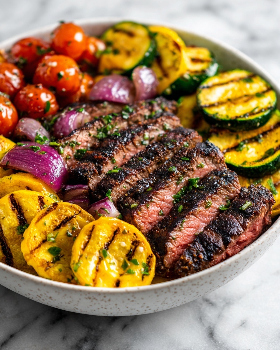 Sizzling Steak with Roasted Veggies Recipe - Recipe Image