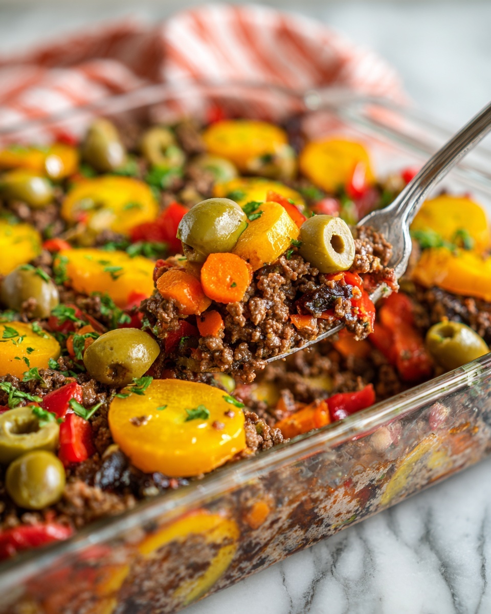 Southern Five Layer Beef Casserole Recipe - Recipe Image