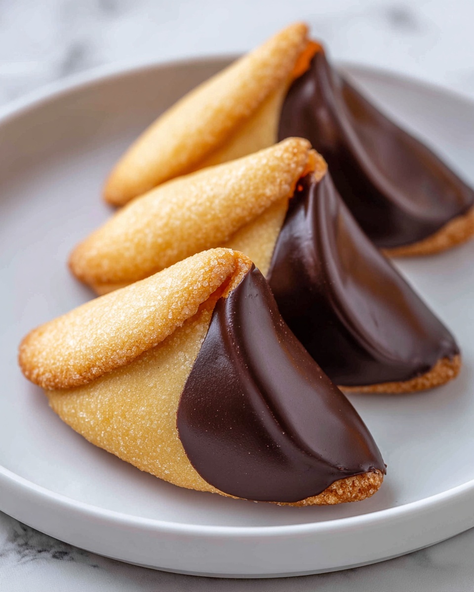 Chocolate-Peanut Butter Covered Fortune Cookies Recipe - Recipe Image