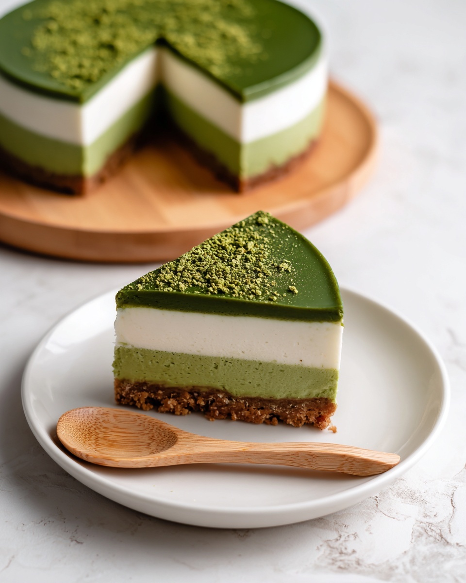 Matcha Green Tea Cheesecake Recipe - Recipe Image