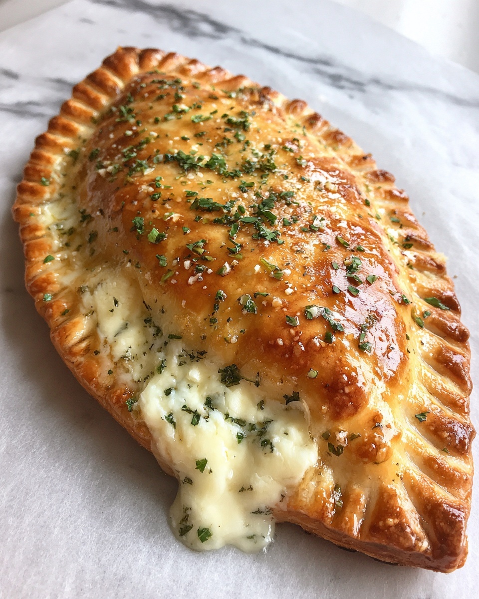 Chicken Alfredo Air Fryer Calzones Recipe - Recipe Image