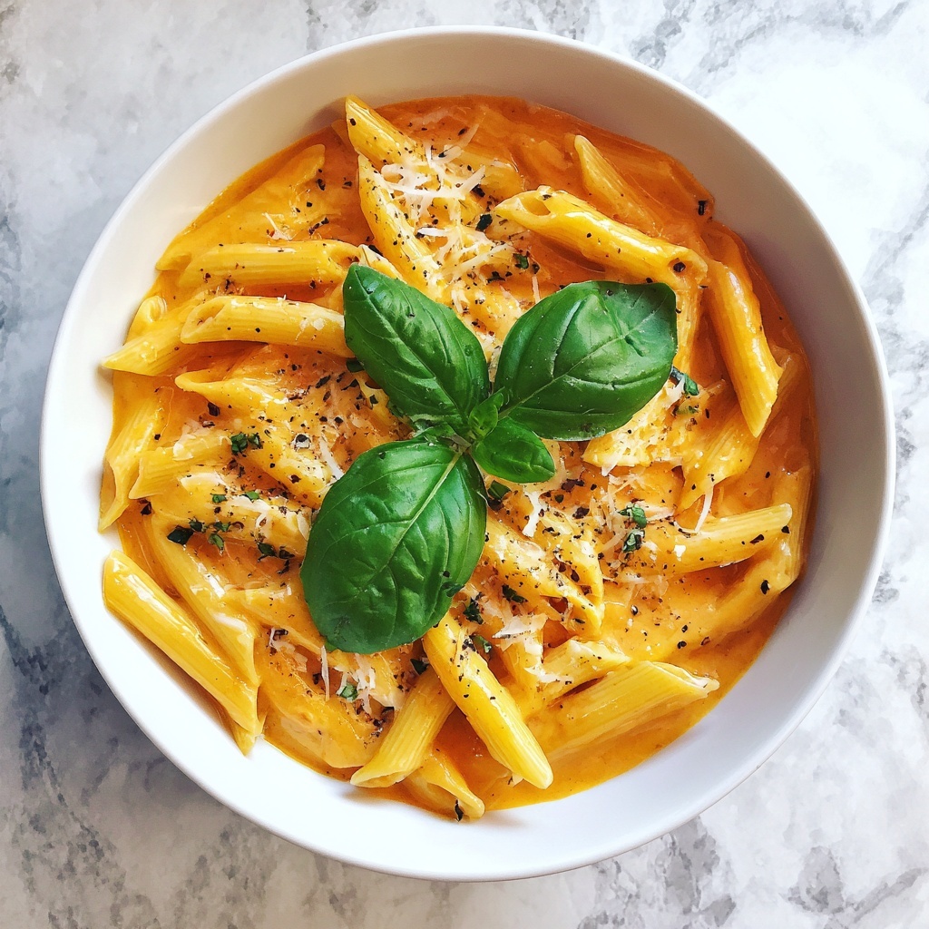 Creamy Tomato and Basil Penne Pasta Recipe - Recipe Image