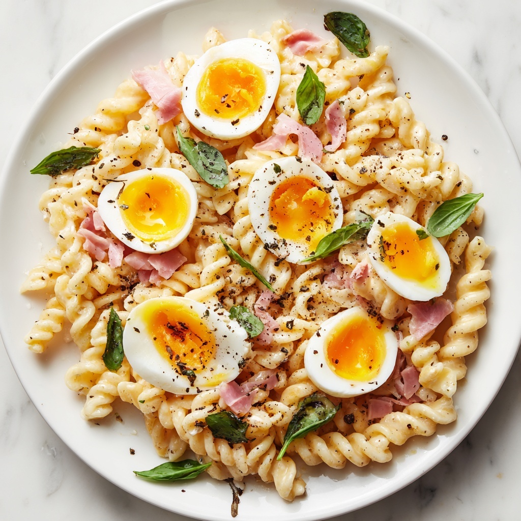 Creamy Pasta Salad with Hard-Boiled Eggs Recipe - Recipe Image