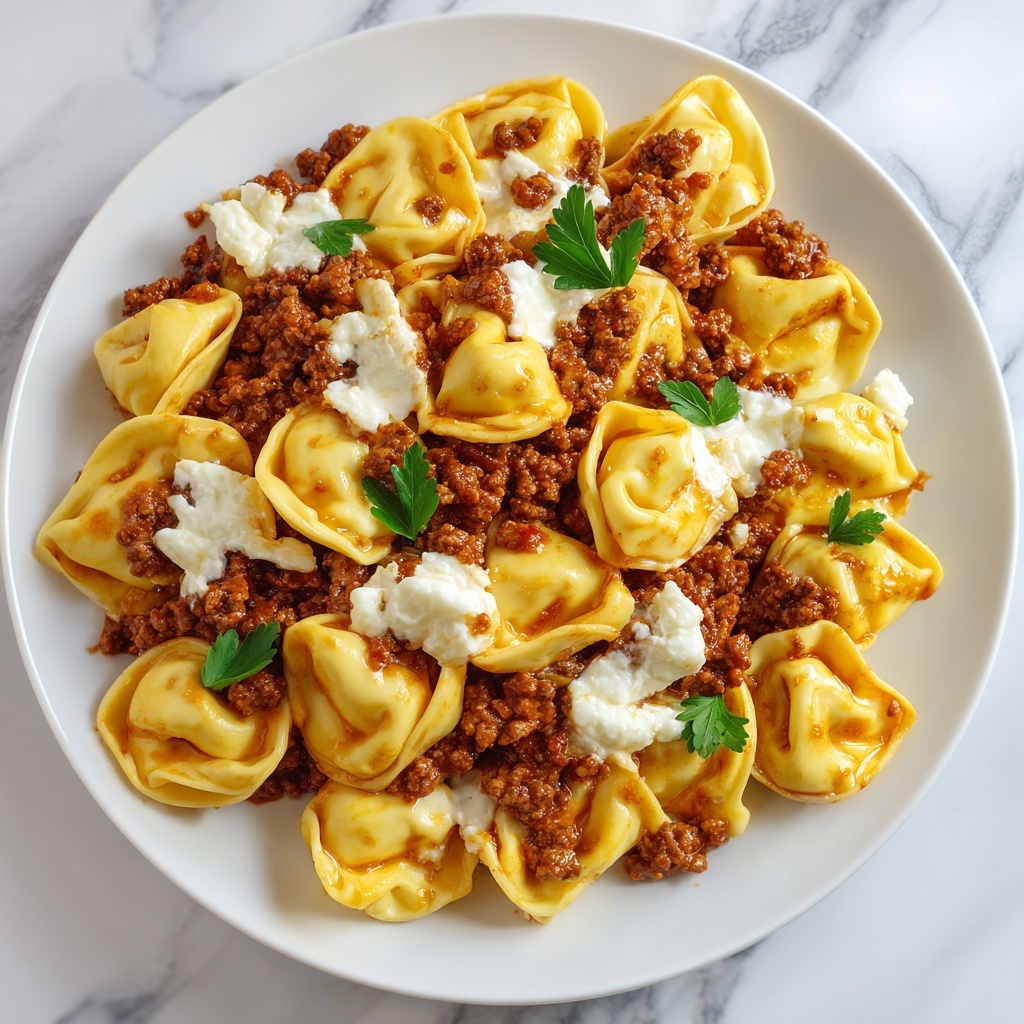 Cheesy Beef Tortellini Enchilada Casserole Recipe - Recipe Image