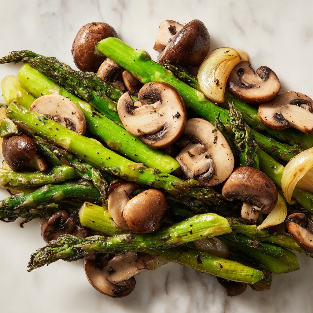 Pickled Mushrooms and Asparagus Recipe - Recipe Image