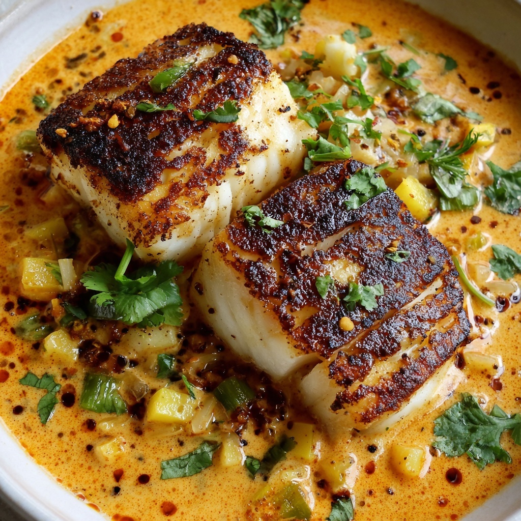Cod in Roasted Red Pepper Sauce Recipe - Recipe Image