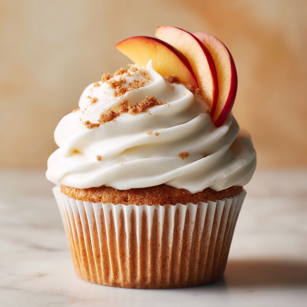 Honey Peach Cream Cheese Cupcakes Recipe - Recipe Image