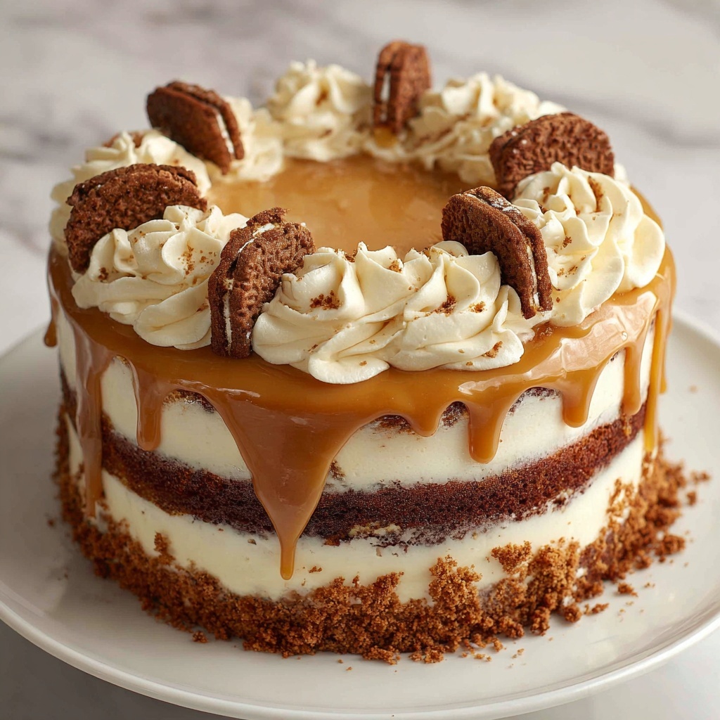 Vegan Biscoff Cookie Butter Cake Recipe - Recipe Image