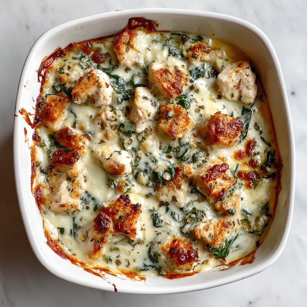 Chicken and Spinach Casserole with Cream Cheese Recipe - Recipe Image