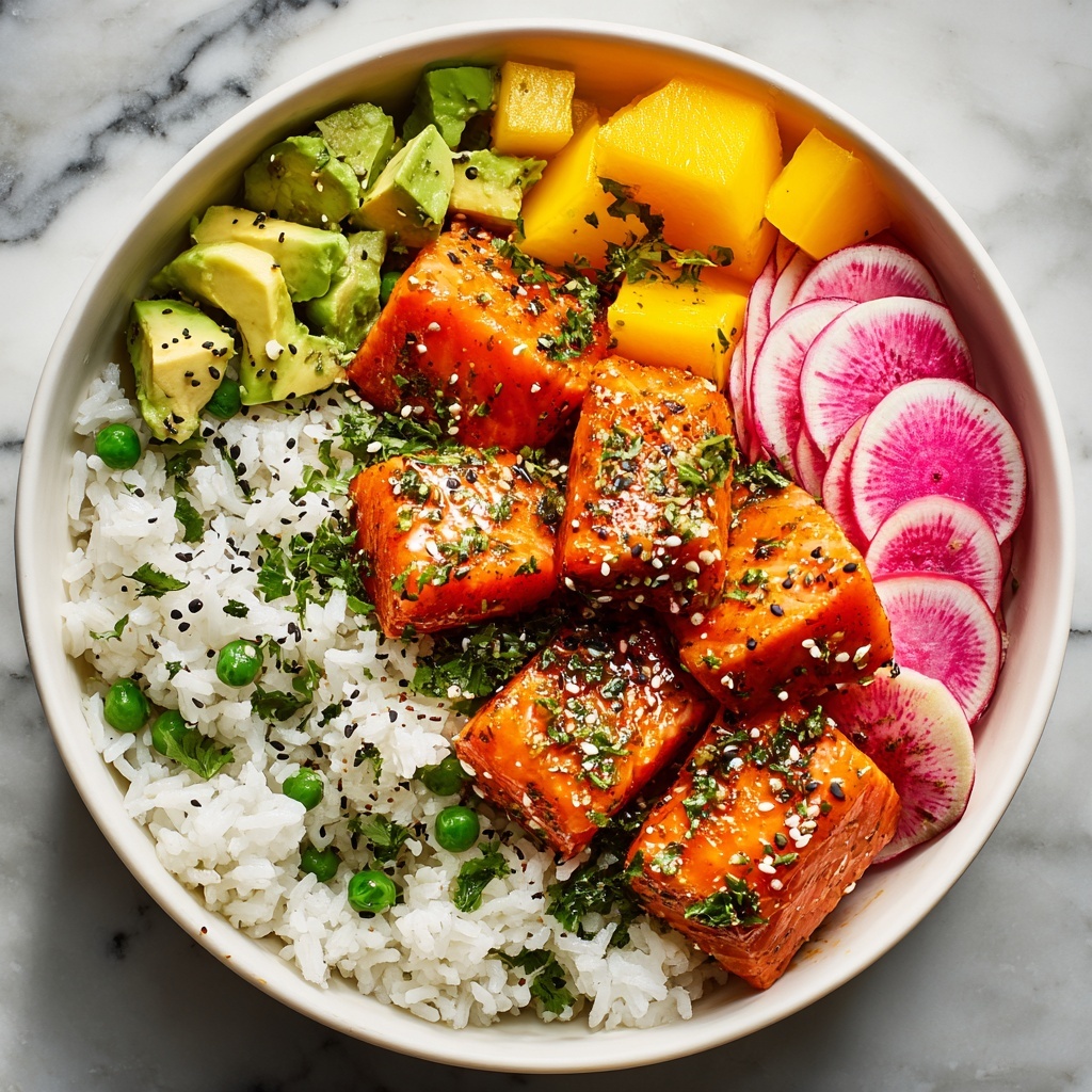 Spicy Salmon Bowls with Coconut Rice Recipe - Recipe Image