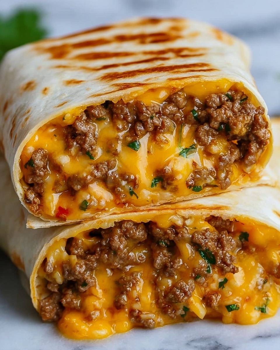 Crunchy Cheeseburger Wrap Recipe - Recipe Image