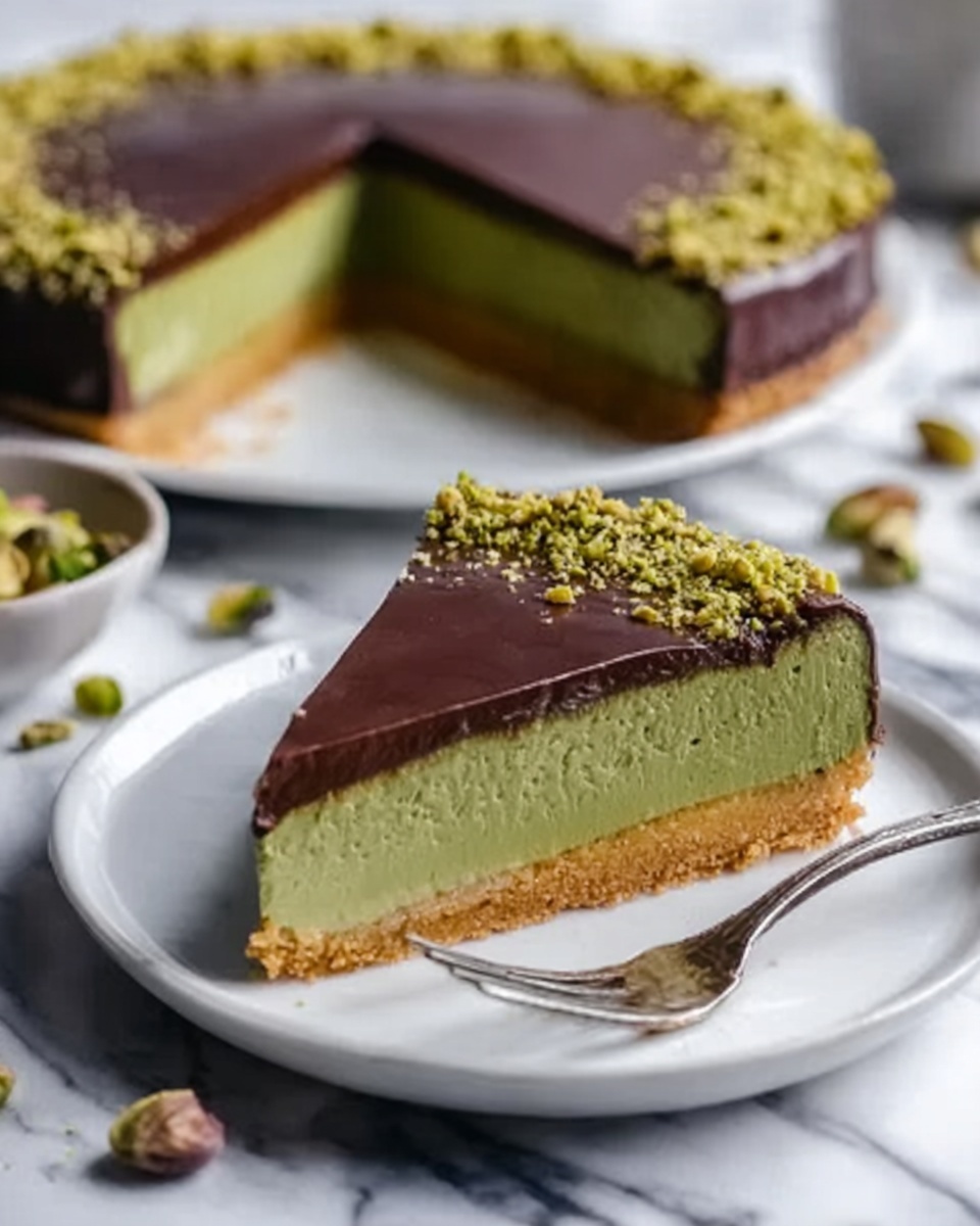 Flourless Pistachio Cake with Chocolate Ganache Recipe - Recipe Image