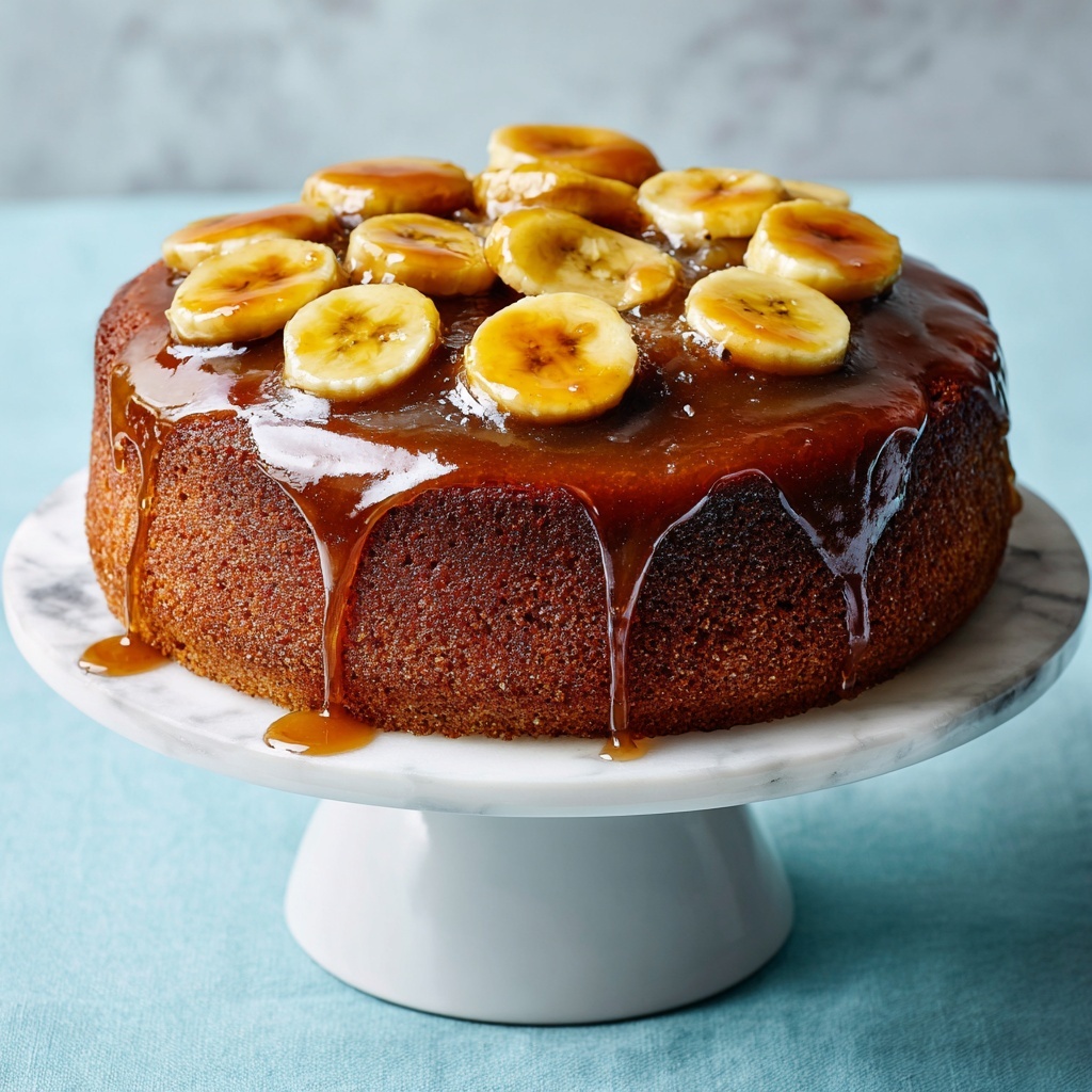 Caramelized Upside-Down Banana Cake Recipe - Recipe Image