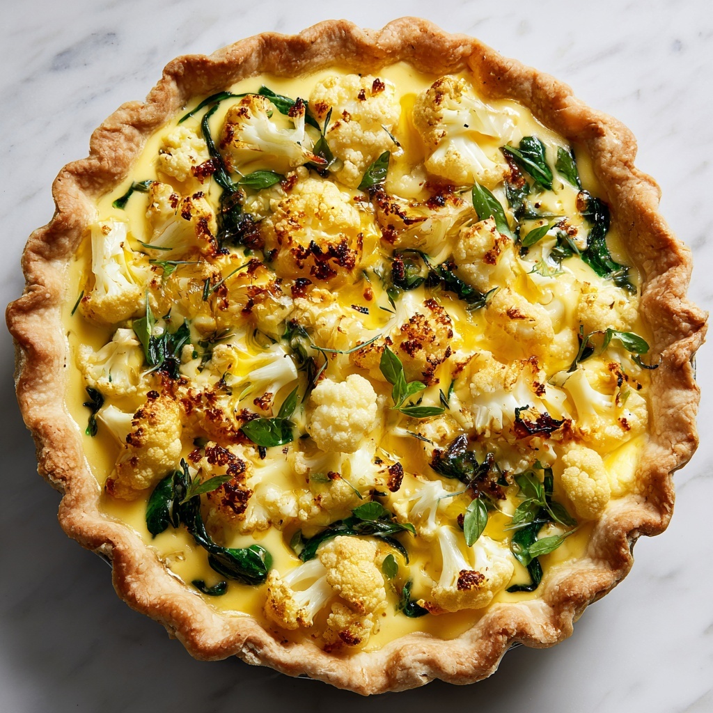 Perfect Cauliflower & Spinach Quiche Recipe - Recipe Image