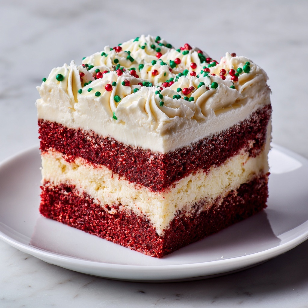 Christmas Red Velvet Poke Cake Recipe - Recipe Image
