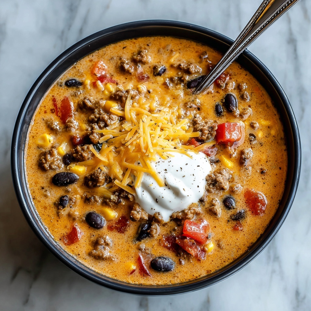 Cheesy Taco Soup Recipe - Recipe Image