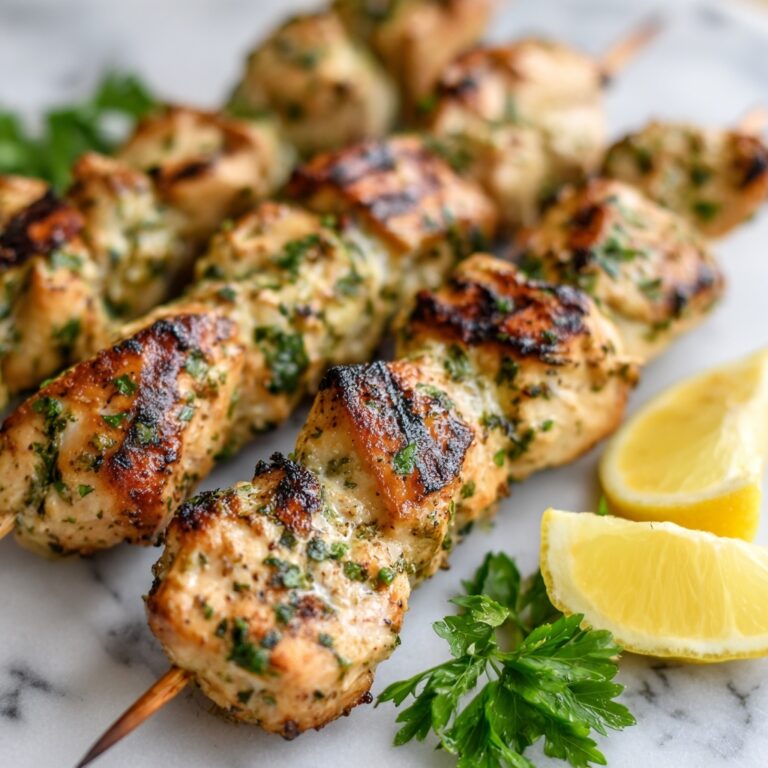 Garlic Parmesan Chicken Skewers Recipe