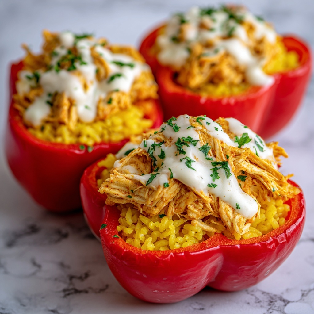 Spicy Buffalo Chicken Stuffed Peppers Recipe - Recipe Image