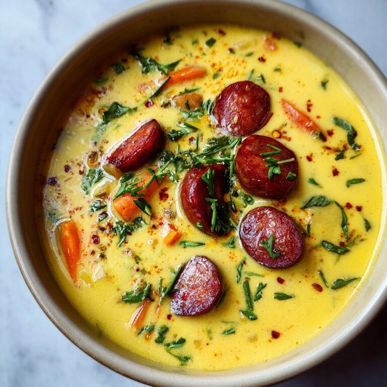 Cheesy Rotel Soup with Smoked Sausage Recipe