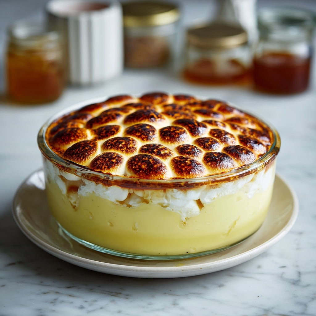 Custard Bread Pudding with Vanilla Sauce Recipe - Recipe Image