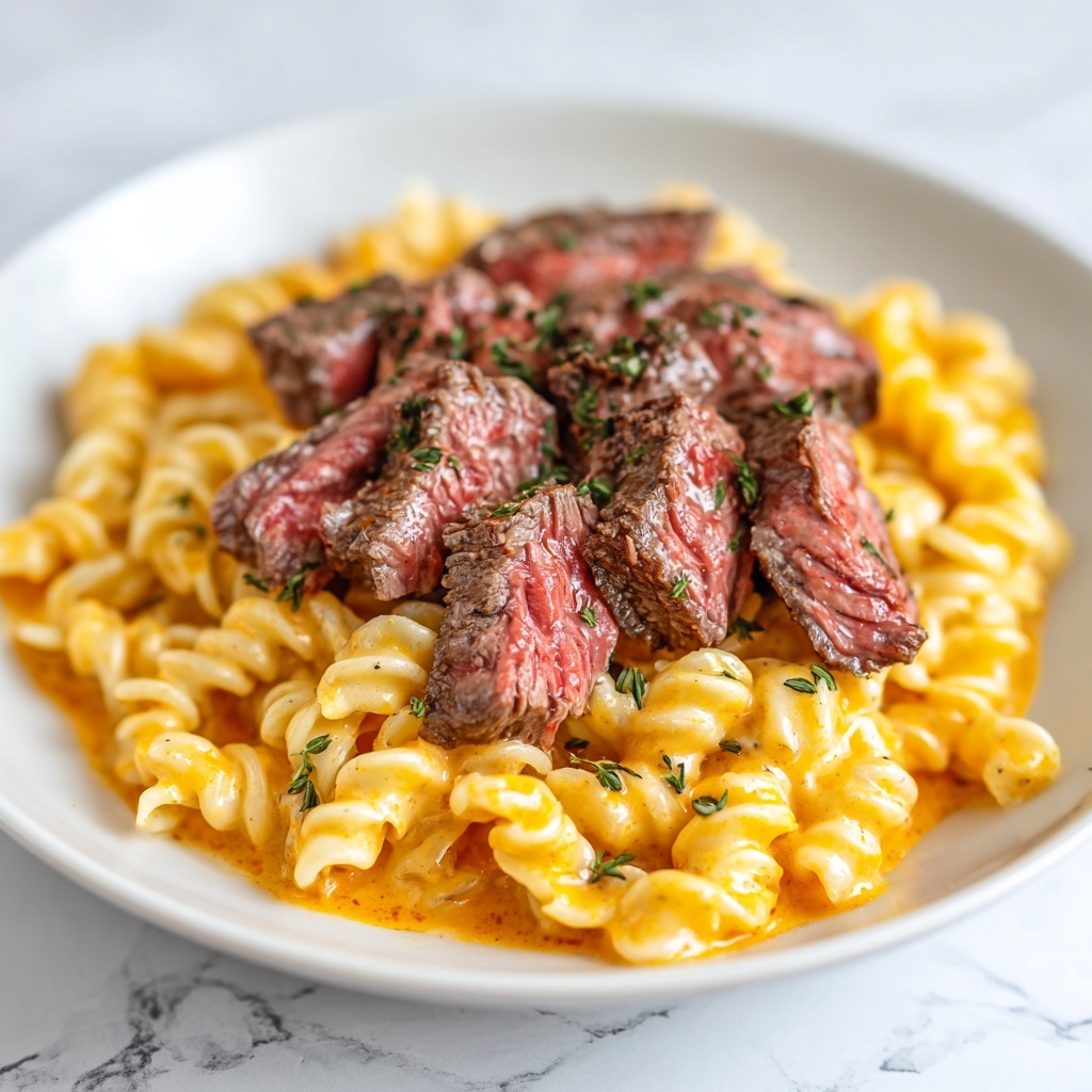 One-Pot Smoky Honey BBQ Steak Pasta Recipe - Recipe Image