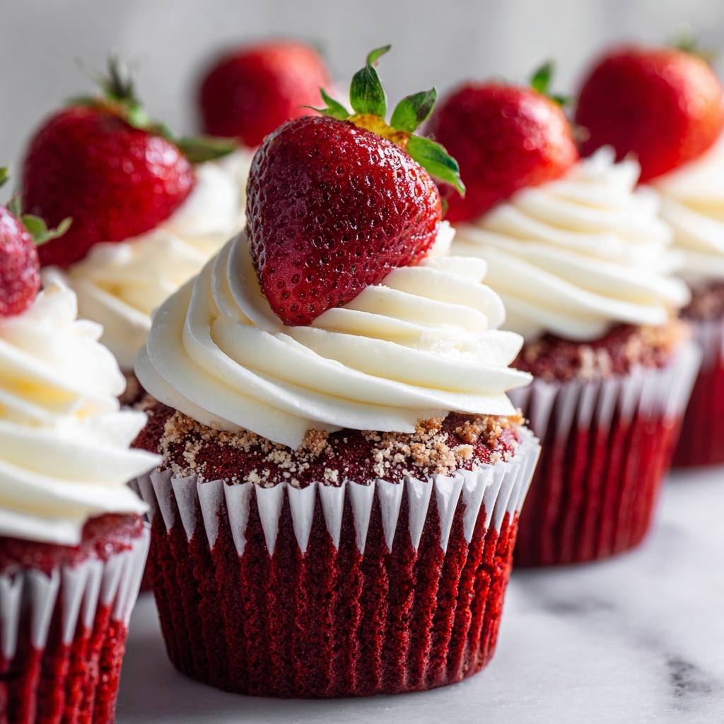 Cheesecake Red Velvet Cupcakes Recipe - Recipe Image