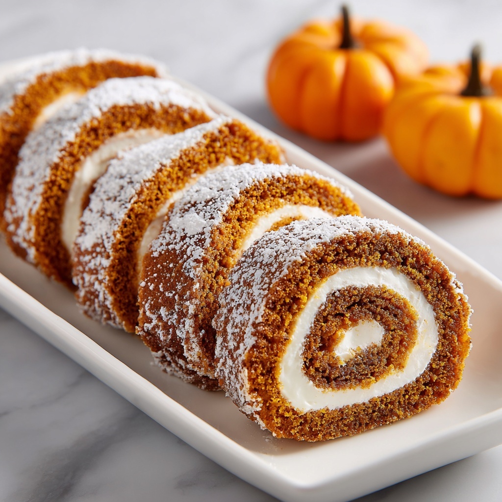 Classic Pumpkin Roll with Cream Cheese Filling Recipe - Recipe Image
