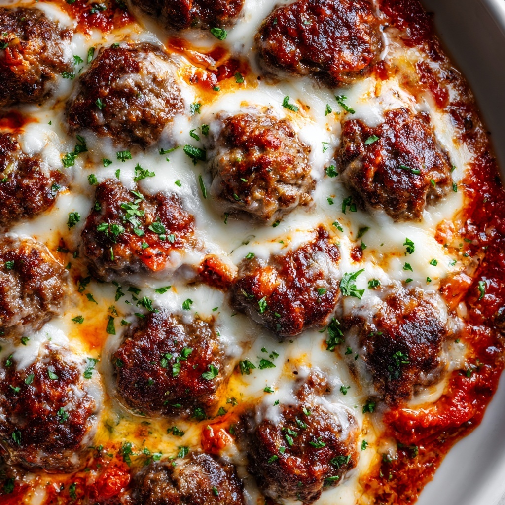 Cheesy Baked Meatball Casserole Recipe - Recipe Image