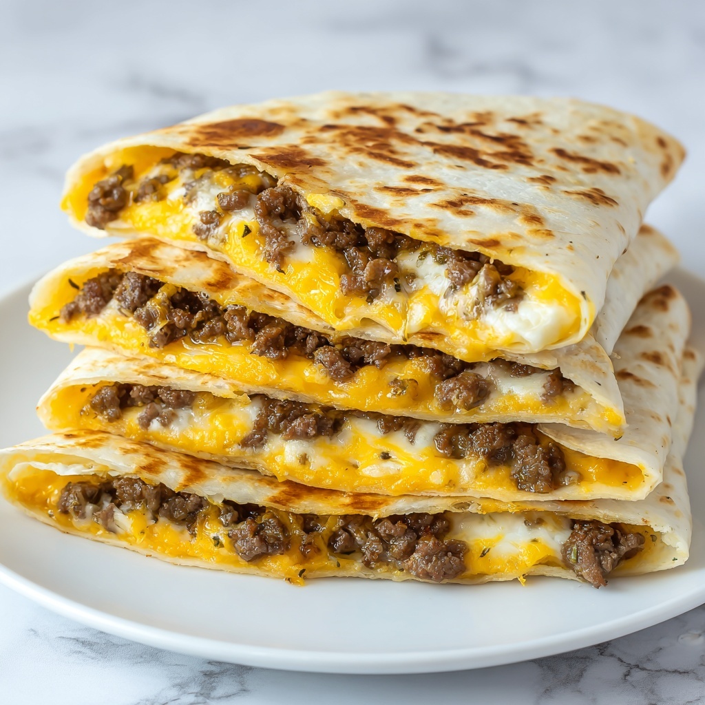 Blackstone Cheeseburger Quesadilla Recipe - Recipe Image