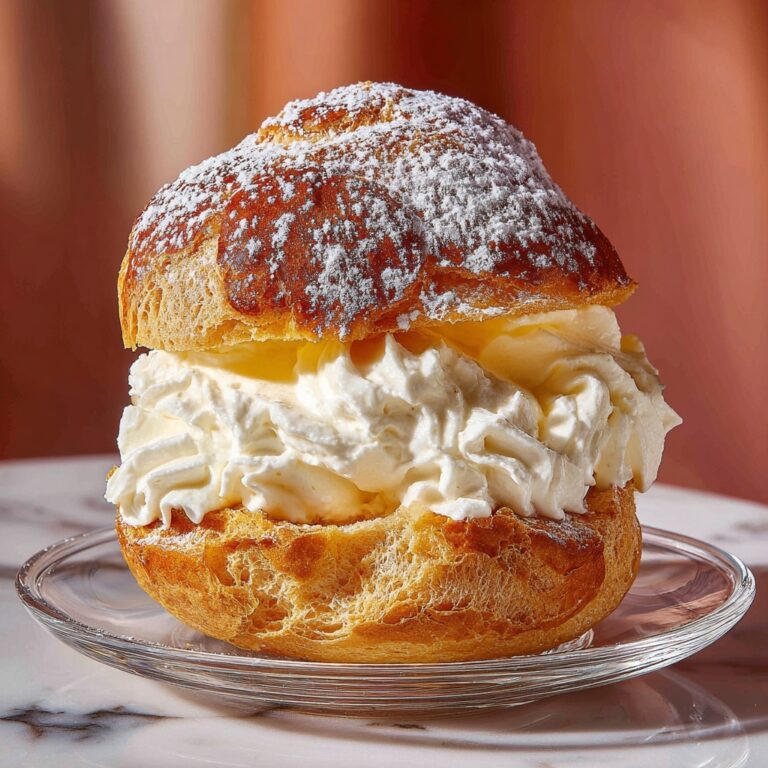 Cream Puffs with Whipped Cream and Icing Recipe