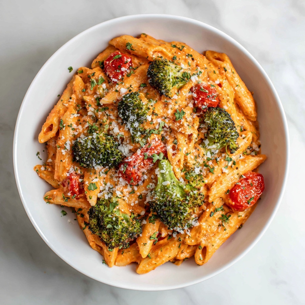 Creamy Tomato Pasta with Broccoli Recipe - Recipe Image