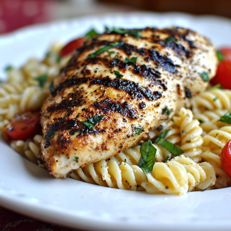 Tomato Basil Pasta with Balsamic Grilled Chicken Recipe