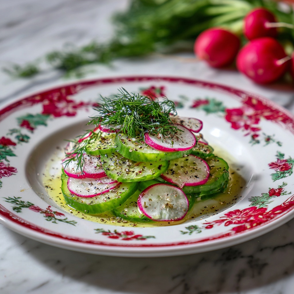 Dewy Dill Delight Radish and Cucumber Salad Recipe - Recipe Image