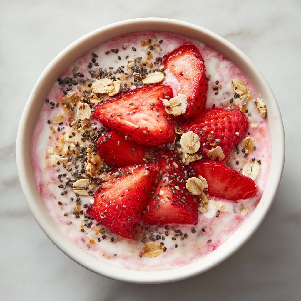 Strawberries and Cream Overnight Oats Recipe - Recipe Image