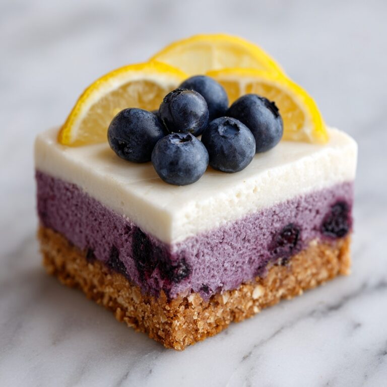 Lemon Blueberry Shortbread Mousse Cake Recipe