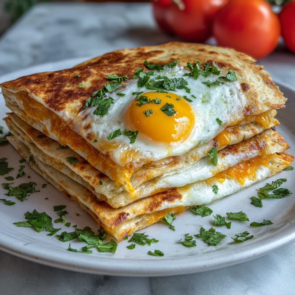Fried Egg Quesadilla Power Breakfast Recipe - Recipe Image