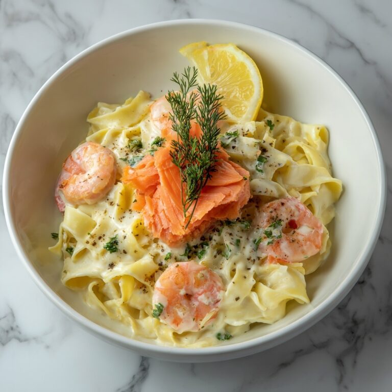 Salmon and Shrimp Alfredo Recipe