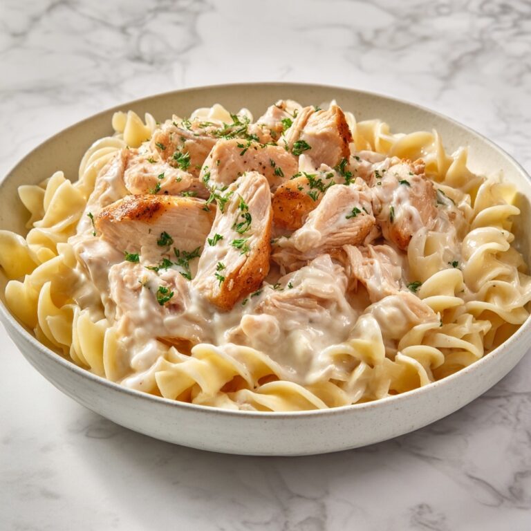 Creamy Garlic Chicken & Penne Recipe