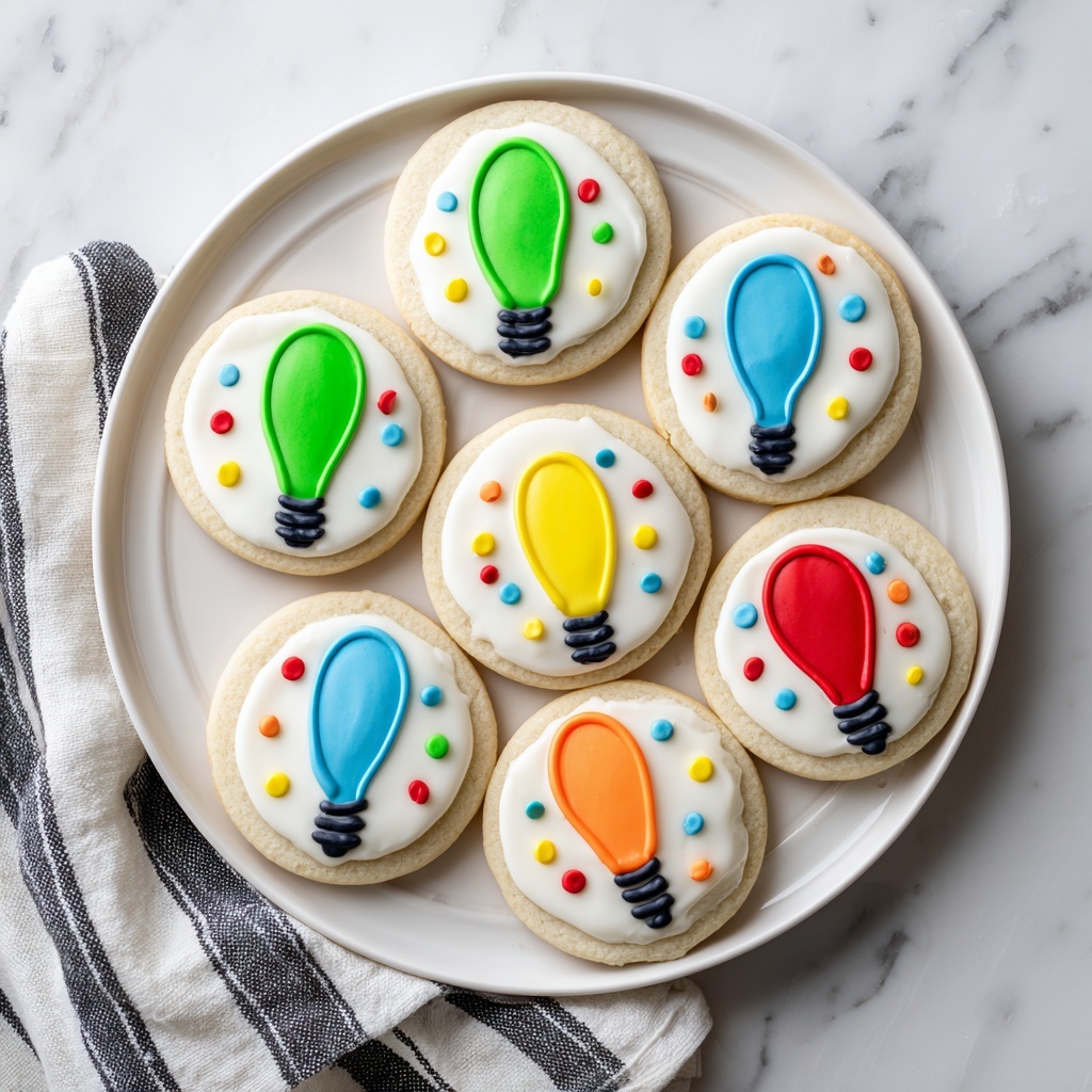 Christmas Lights Royal Icing Sugar Cookies Recipe - Recipe Image