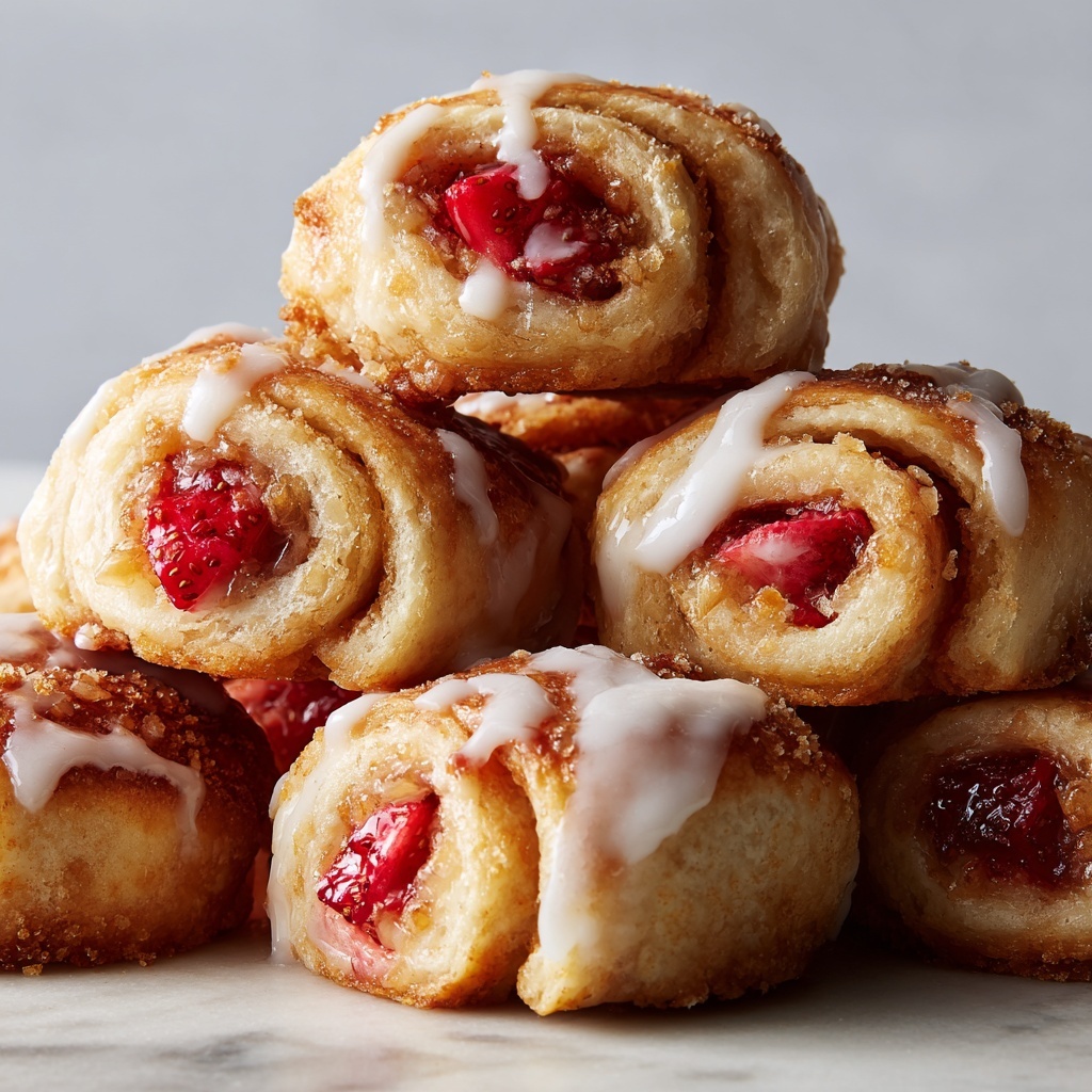 Strawberry & Cheesecake Stuffed Eggroll Bites Recipe - Recipe Image