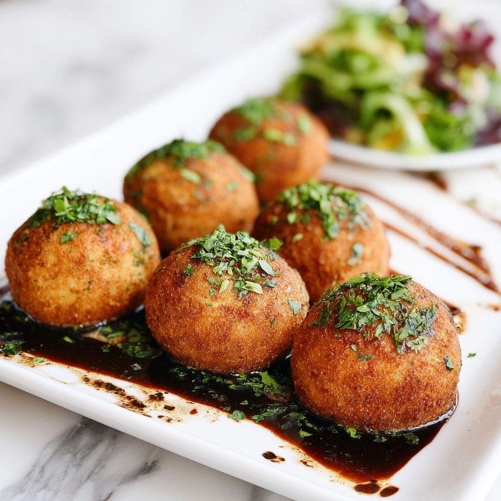 Smoked Gouda Fritters with Balsamic Honey Mustard Dipping Sauce Recipe - Recipe Image