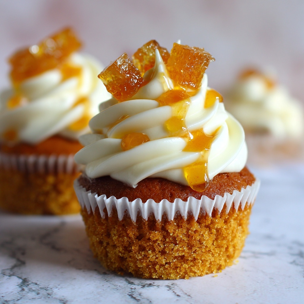 Honey Peach Cream Cheese Cupcakes Recipe - Recipe Image