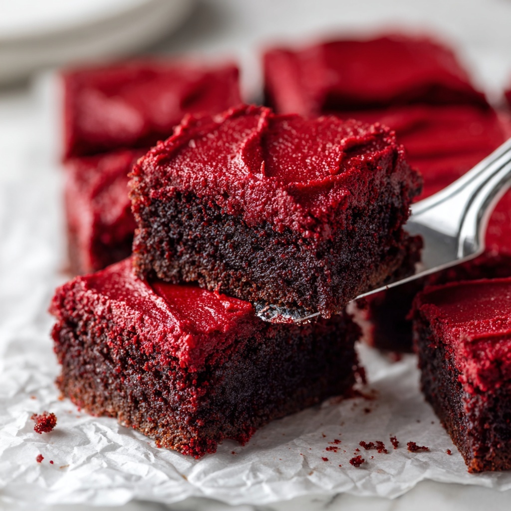 Red Velvet Brownies with Cream Cheese Swirl Recipe - Recipe Image