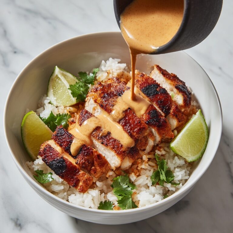 Sweet Chili Chicken Bowl with Coconut Lime Drizzle Recipe