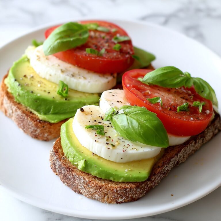 Avocado Caprese Toast Recipe