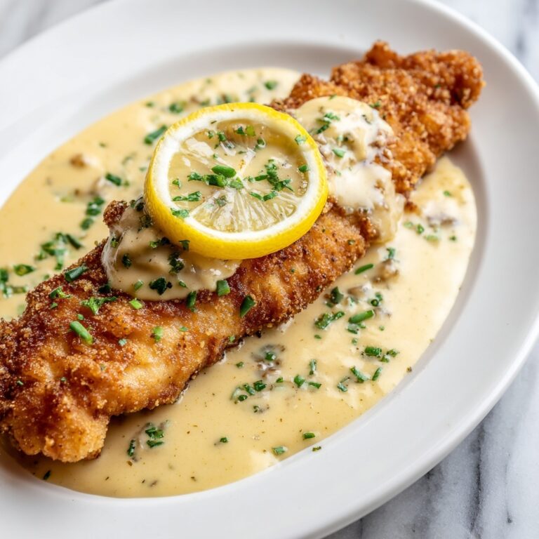 Lemon Pecorino Crusted Chicken with Creamy Lemon Sauce Recipe